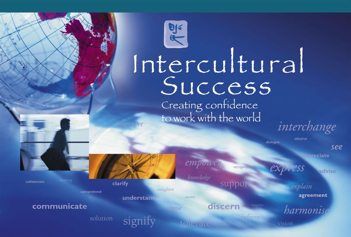 Intercultural Success large Banner with photos and text saying Intercultural Success creating confidence to work with the world