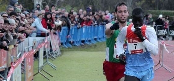 Making kindness your key to global intercultural success image of Iván Fernández in a 2013 race capturing the moment when Fernández realized that Abel Mutai had misunderstood the signage, and shoved him forward towards the finish line at the Burlada Cross Country race